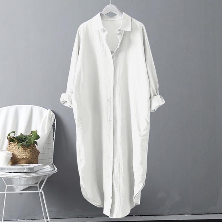 Super Deal Tunik Crinkle / Lova Long Tunik Jumbo Polos   Crinkle Airflow