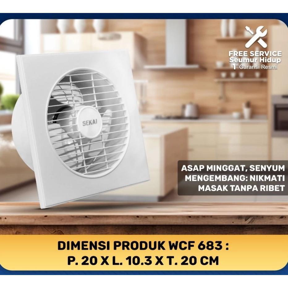 big promo sekai exhaust fan dinding / kipas angin hexos 6 inch / 8 inch - wcf 683 / wcf 883