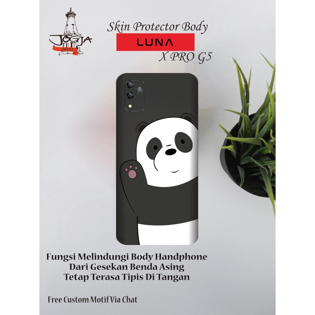 Garskin Case Dapat 2pcs Garskin Hp Luna X Pro G5 Motif Panda - Free Custom Via Chat Custom Bisa COD 