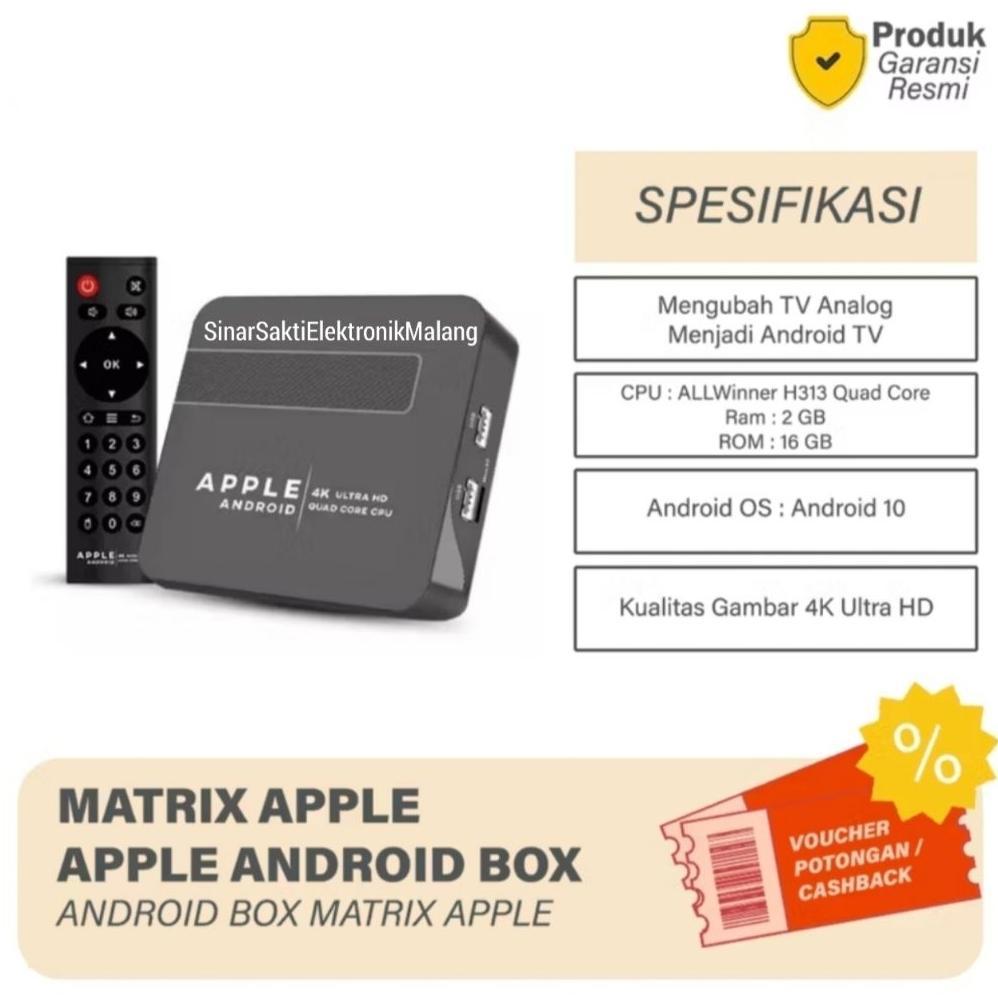 CUCI GUDANG STB Android TV Box Matrix Apple Android 10 2gb 16gb 4k Smart TV FULL HD x96