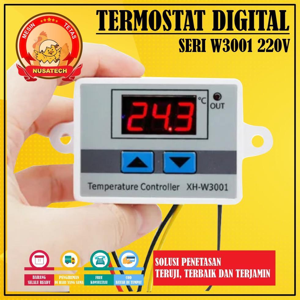 TERBARU Termostat Digital 220V Termostat W3001 AC Untuk Mesin Tetas