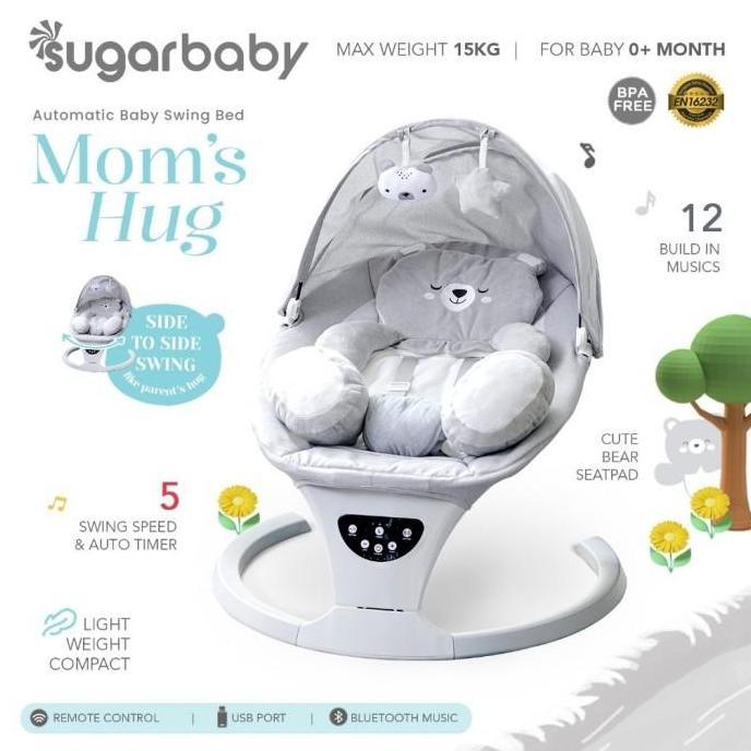 TERLARIS SUGARBABY MOMSHUG AYUNAN BAYI OTOMATIS - KURSI & BOUNCER BAYI BARU LAHIR HINGGA BALITA DENG