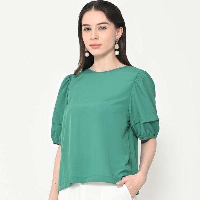 Neu Mor Double Neu Mor A835 Green Puff Blouse -