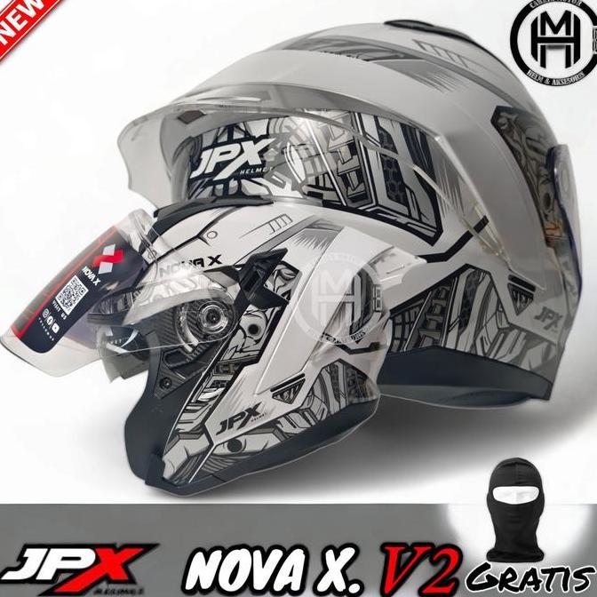 HELM JPX NOVA-X N2 ARTIC WHITE V2| HELEM HALF FACE