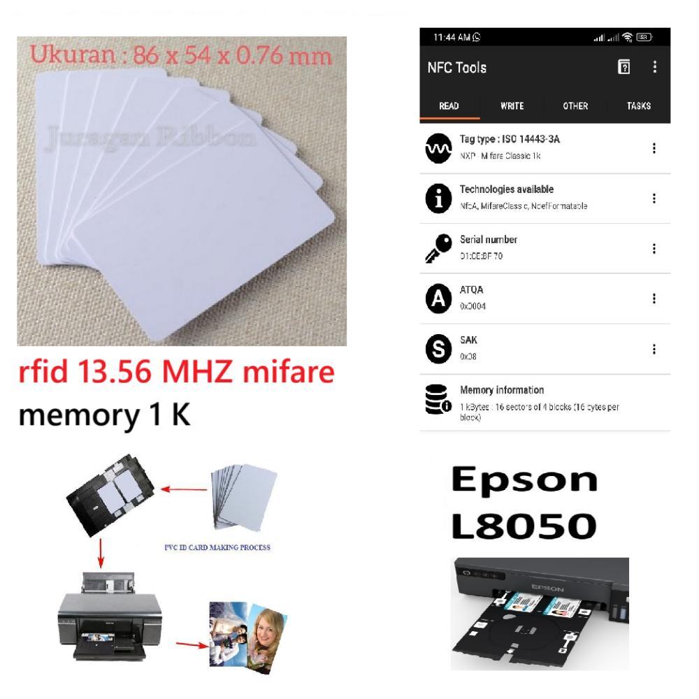 id card inkjet  rfid 13.56 mhz untuk printer epson l8050 terlaris