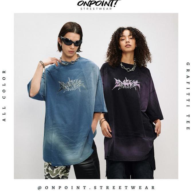 Grafitti Tee - Grafitti Tee T Shirt Pria Wanita Oversize