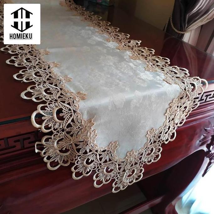 Table Runner panjang 350 cm 3,5 meter Taplak Meja Panjang Mewah