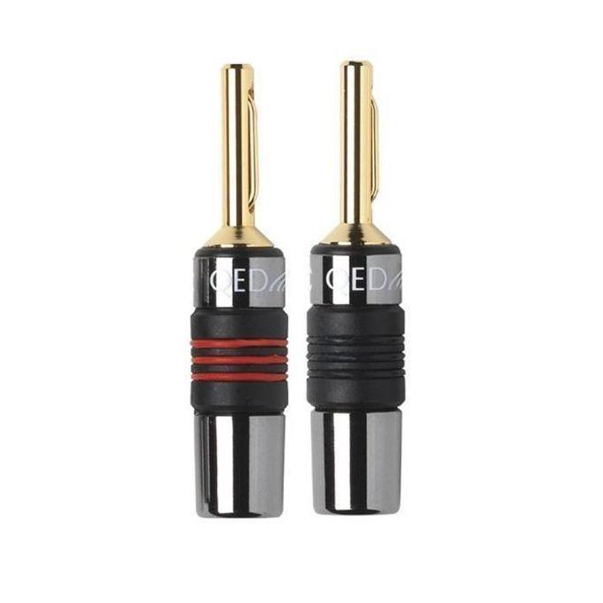 QED AIRLOC Metal 4mm Banana Plug / Jack Banana ( 2 Buah )