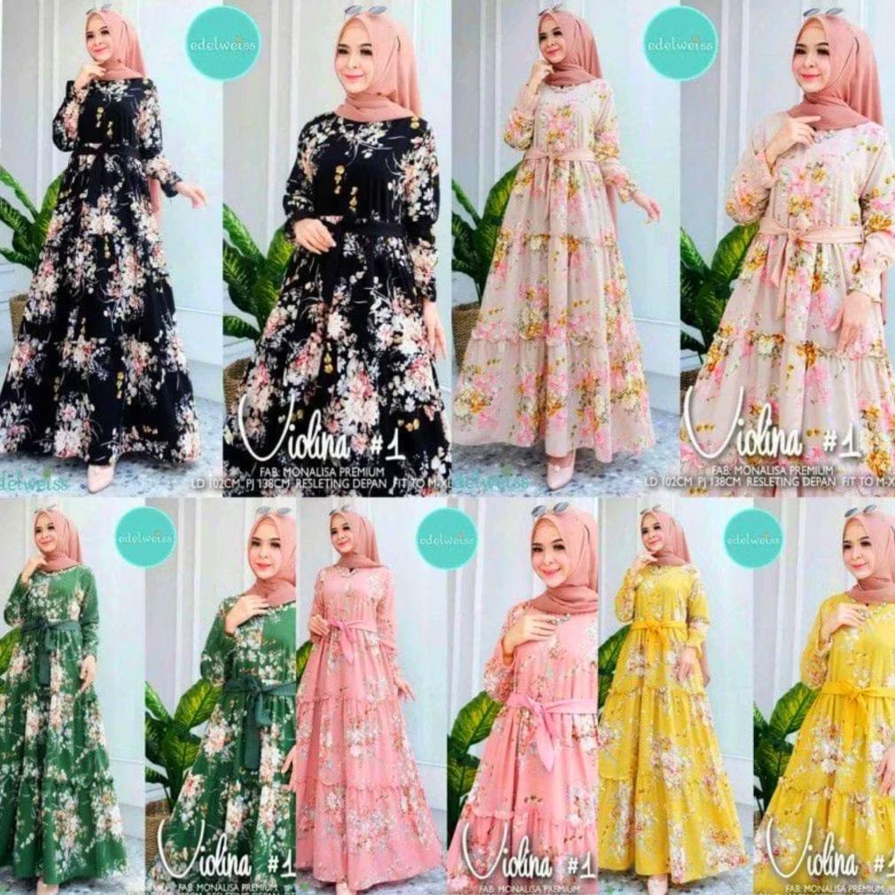 100% AMAN GAMIS BUNGA SAKURA KATUN TERBARU BUSUI FASHION MUSLIM SYARI KEKINIAN TERMURAH REMAJA DEWAS