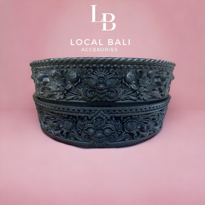 Nampan Ukiran Bali Polos Bulat 18-20Cm/ Bokor Ukiran Bali Polos
