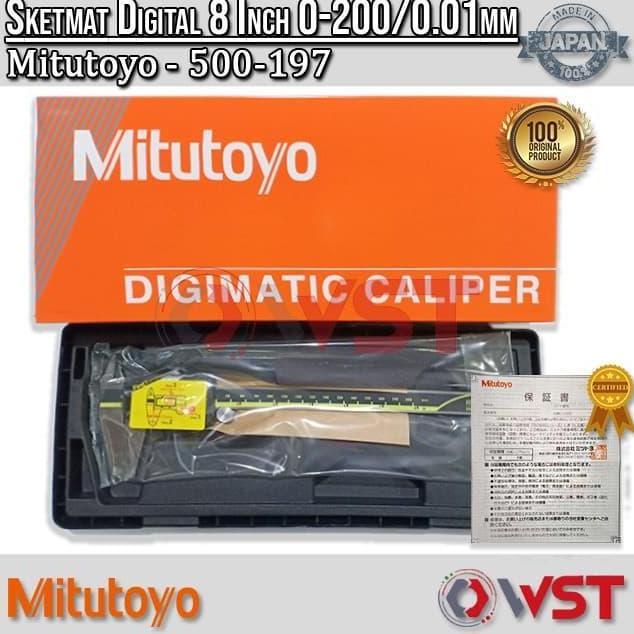 TERMURAH - Mitutoyo Sketmat Digital / Digital Caliper / Sigmat 8" 500-197