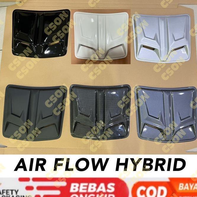 Air Flow Side Silver Abu Kap Mesin Hybrid Hitam Carbon Putih Mobil Universal Pajero Fortuner Avanza 
