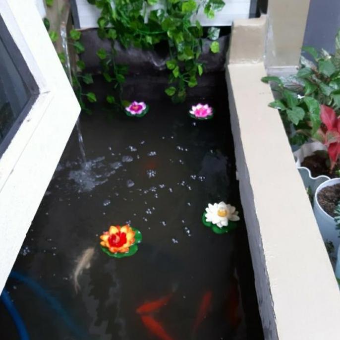 bunga teratai plastik bunga hiasan kolam ikan air bunga lotus plastik