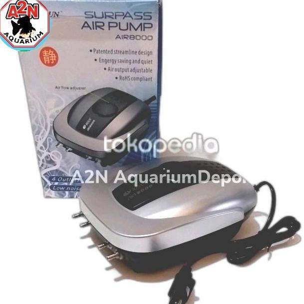 Resun Air 8 Pompa Udara Aiump Aerator 4 Lubang Silent