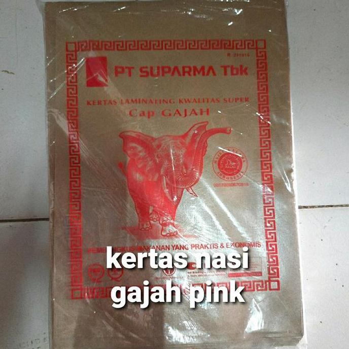Avvolgere- Kertas Bungkus Nasi Gajah Pink 250Lembar