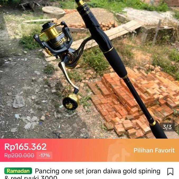 Joran daiwa gold spining dan reel yuki