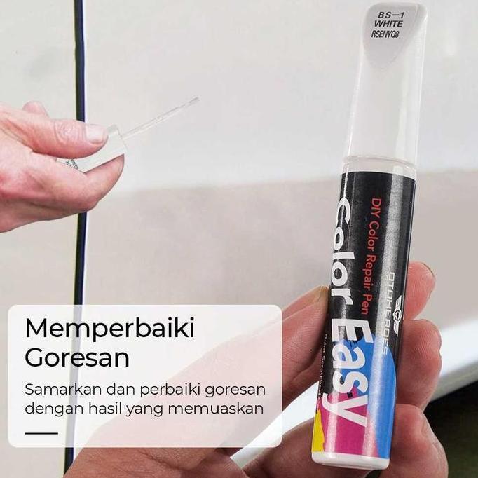 HAMDORA Spidol baret mobil compound penghilang baret helm body motor kasar scratch remover Putih hit