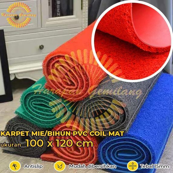 Keset PVC Mie/Keset Bihun Polos Tebal 15mm ukuran 100 x 120 (Meteran)