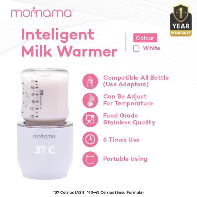 Momama Intelligent Bottle Milk Warmer - White Penghangat ASI Pemanas Susu Botol Minum Bayi Menghanga
