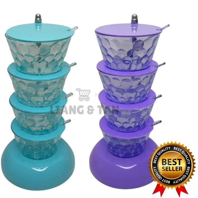 TERBARU|TERMURAH|BARU|PREMIUM|TERLARIS|GARANSI|DISKON|PROMO RAK TEMPAT BUMBU CRYSTAL 4 SUSUN WADAH B
