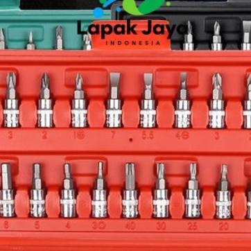 Kunci Shock Set 46 Pcs Full Set (1/4 ") Pas Ring L Motor Kunci / Kunci Set Lengkap / Kunci Ring Pas 