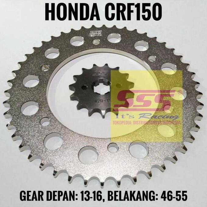 GEARSET SSS 428 BAJA CRF150 CRF RANTAI GOLD SSS HSBT / REGINA ORO RH2 ZRT Z-RING GIRSET GIR SET GEAR