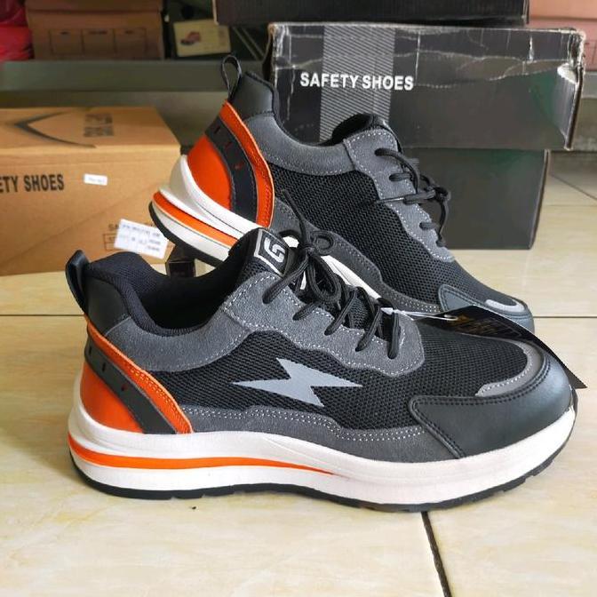 Sepatu Safety Sporty Guyisa 115 Ujung Besi Anti Tusukan Shoes Kerja Pria Wanita