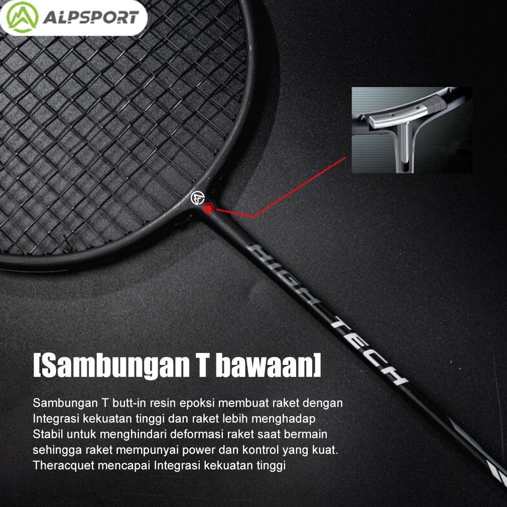 MURAH ALPSPORT RR 2RAKET + TAS 4U G5 100% SERAT KARBON PENUH DESAIN ASLI 22-28LBS T800 RAKET BULU TA