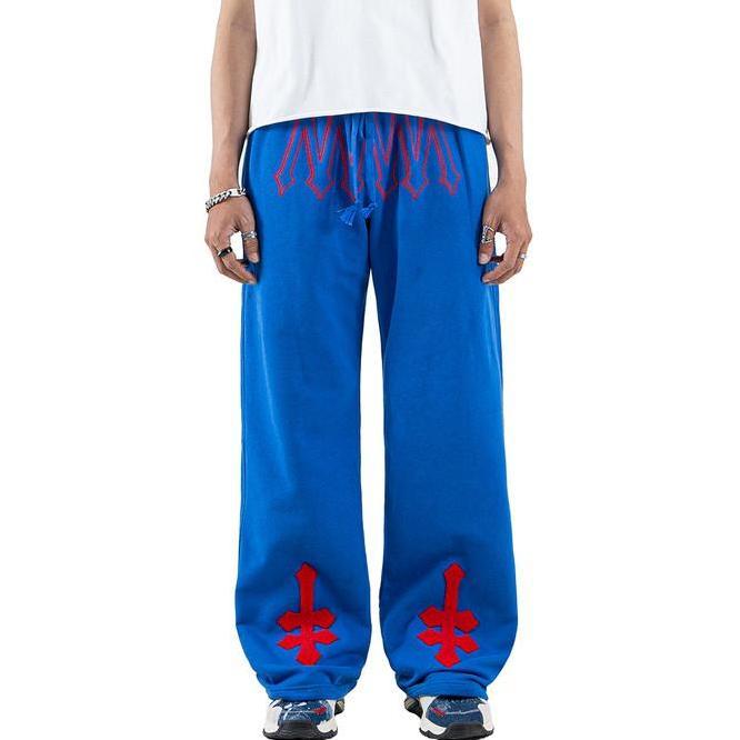 Denimitup H Zigzag Sonic Blue Celana Blue Sweat Pants - Panjang