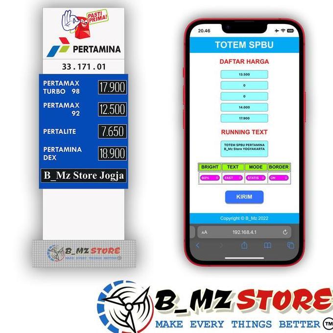 Kontroller SPBU - Controller Display Harga Totem SPBU Pertamina P10