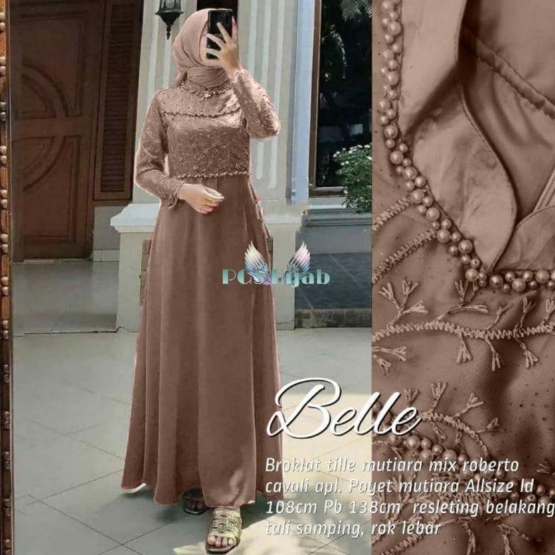 PROMO HELEN MAXY SONIA DRESS JUMBO MUTIARA BRUKAT GAMIS KONDANGAN SIMPLE MEWAH LILAC WARDAH XXXL LD 