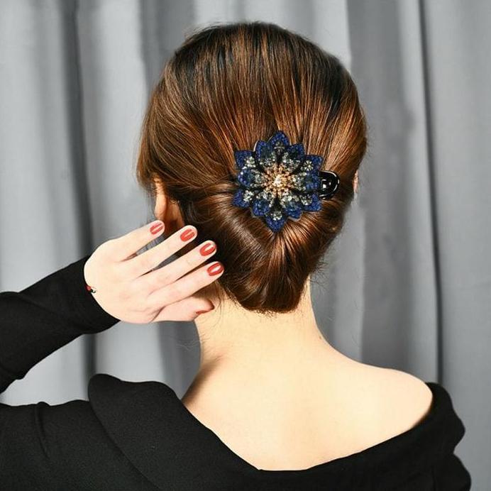 JEPIT HIASAN RAMBUT KOREA PERMATA PESTA HIASAN SANGGUL KOREA / Jepit bunga hiasan rambut /Jepit ramb