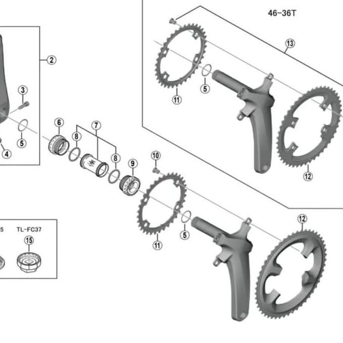 Baut Crank - Arm Fixing Bolt SHIMANO Dura Ace - Ultegra - 105