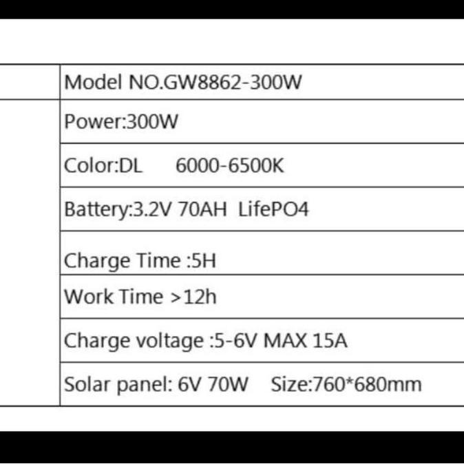 PJU Solar Two In One 300W 300 Watt