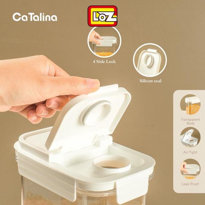 PROMO HARI INI - Toples Serbaguna Toples Makanan Kontainer / Food Container CATALINA WOO-30401 Seale