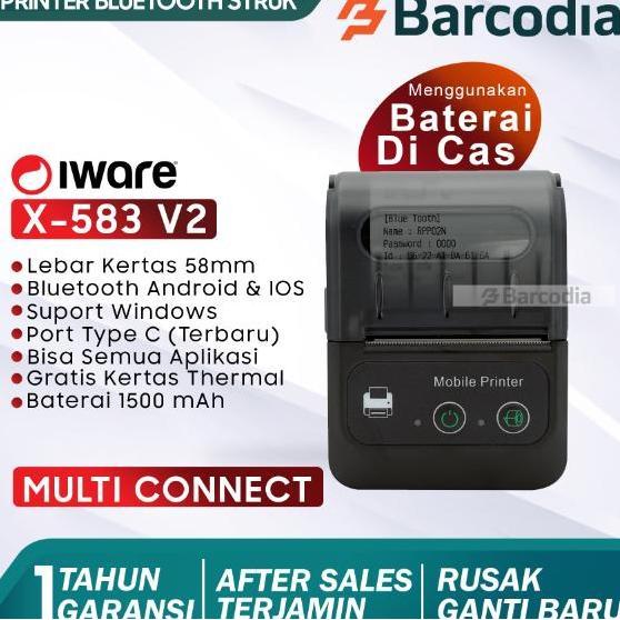 satriakela5 - mobile printer bluetooth iware mp-583 - portable printer bluetooth iware x583