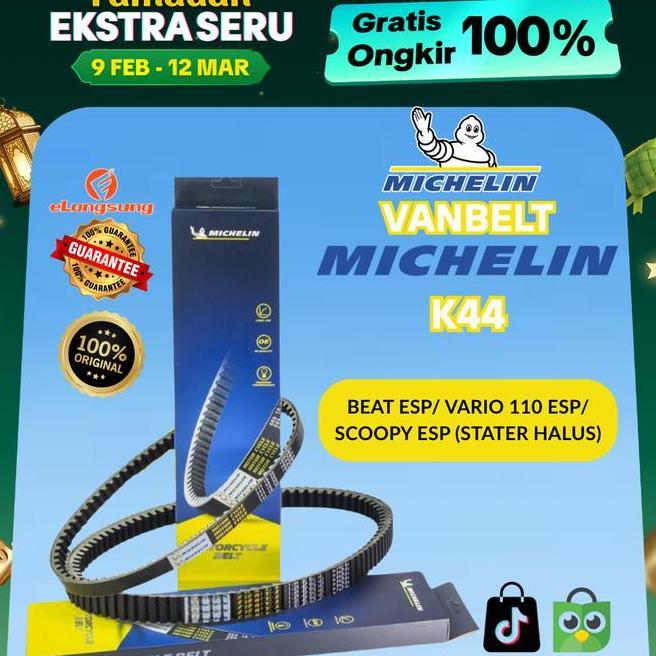 Michelin Vanbelt K44 Stater Halus Beat Fi Vario 110 Esp Scoopy Fi Esp Garansi 180 Hari