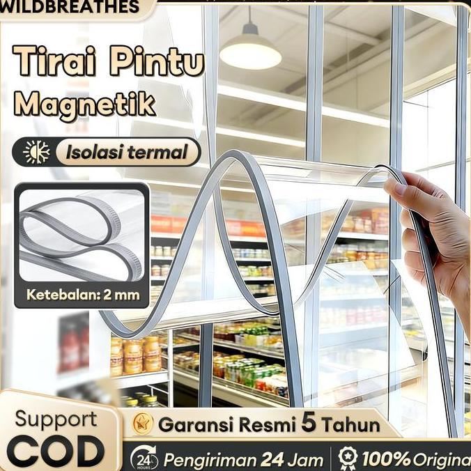 Siap kirimTirai Lembut Magnetik Elegan Reaim Terbuat dari Plastik PVC (Dirancang khusus untuk ruanga
