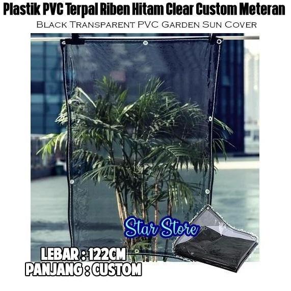 Tirai Plastik Hitam PVC List Terpal / Krey Gazebo Riben Penahan Panas