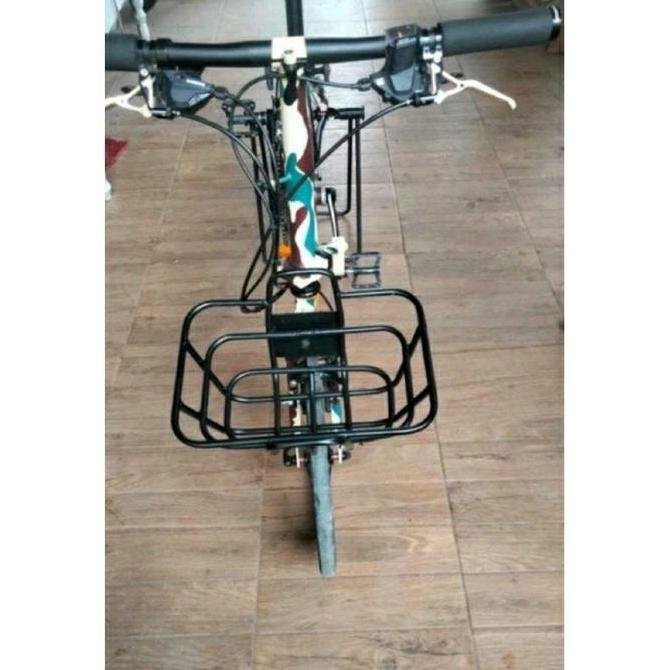 keranjang sepeda lipat frontblok front rack sepeda