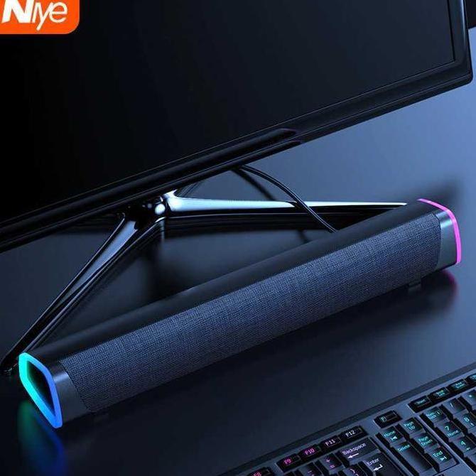 AZBOMO Niye V8 Soundbar Bluetooth 5.3 Speaker TV Komputer Laptop Home Theater Mini Stereo 3D Surroun