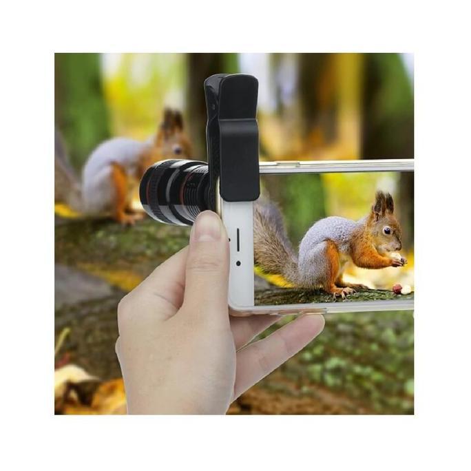 EFLUDOP Universal 8XZoom Optik Teleskop Klip Lensa Kamera Android IOS HP-Promo