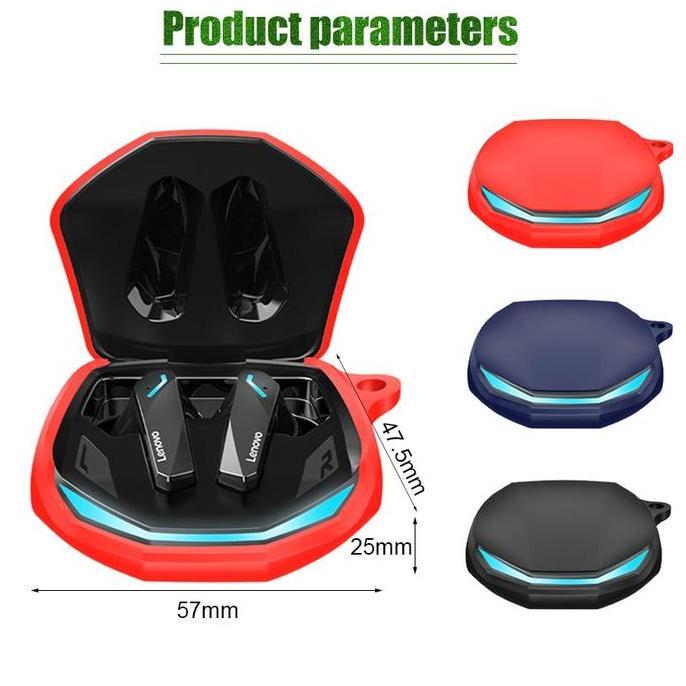 SOJEHBOW Case Pelindung Headset Bluetooth Bahan Silikon Casing Soft Case For Lenovo Thinkplus Gm2 Pr