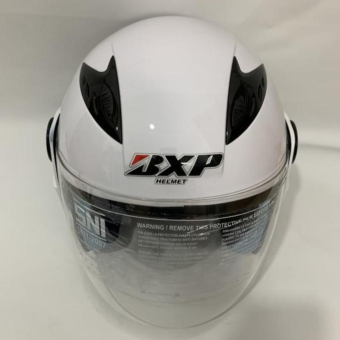 Helm Vision 2 Polos Putih Glossy Solid Helm Dewasa SNI