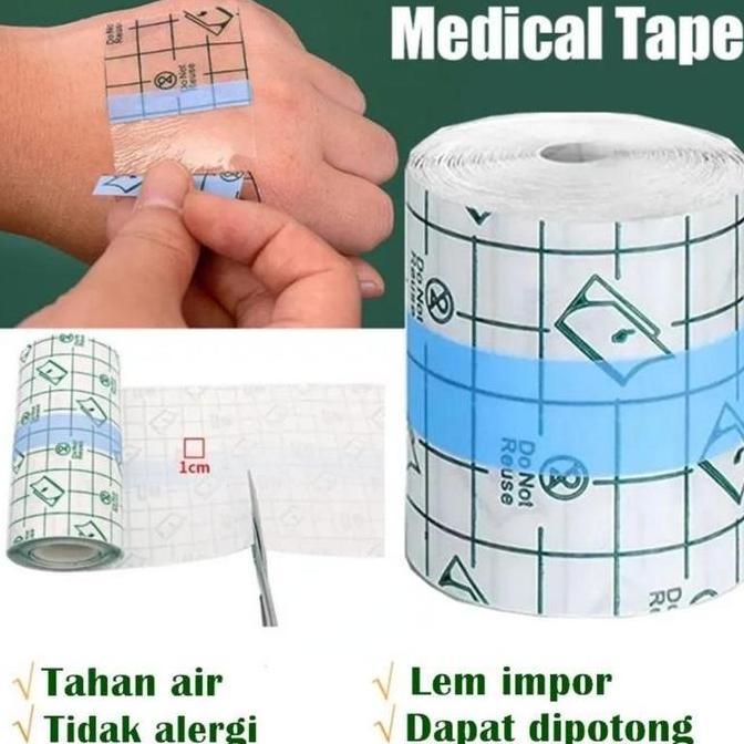 KASDIUM 10/20CM10M Plester Anti Air / Tranparent Film Dressing Roll / Anti Luka Plester / Pita Medis
