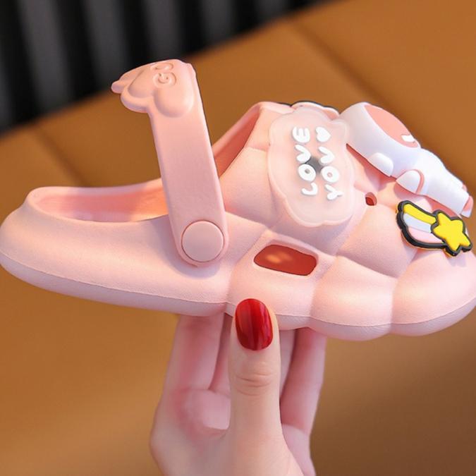 Grosir Coolrain Sandal Anak Unisex Karakter Lucu Sendal Karet Anak Anti Slip Sandal Rumahan Hsn603