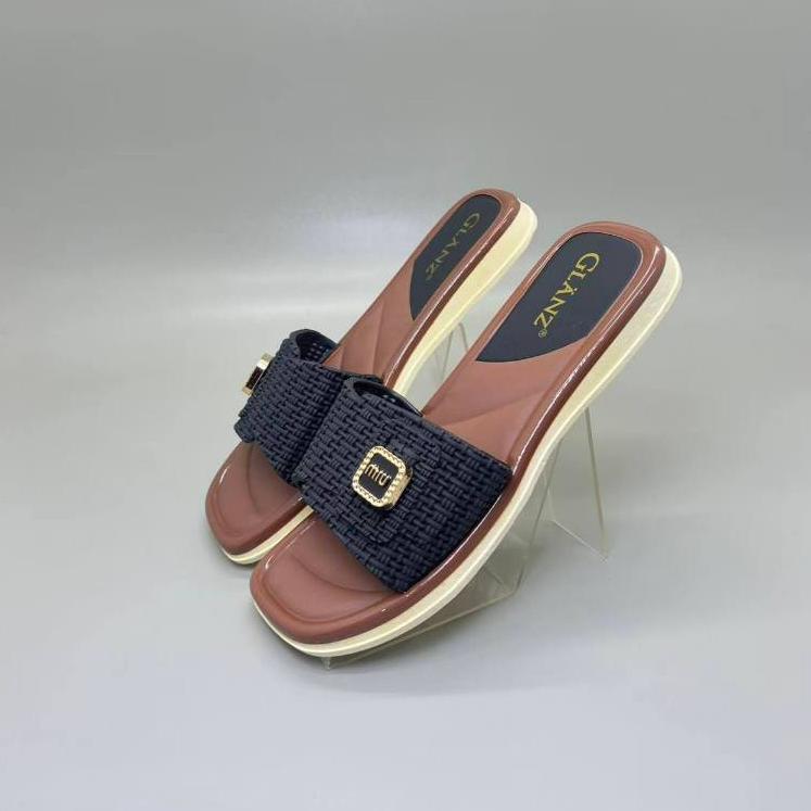 Grosir Size 37-41 3334-6 Import Sandal Wanita Selop Sandal Jelly Karet Wanita Sandal Teplek