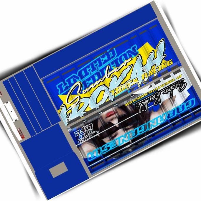 Stiker Pola Papercraft Truk Oleng Sumber Barokah New