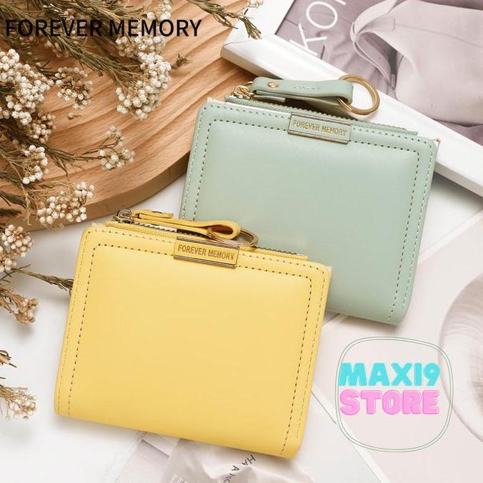 Dompet Lipat Wanita Mewah Korea Mini Kulit Premium Kecil Kartu Uang Koin Resleting Dompet Cewek Prem