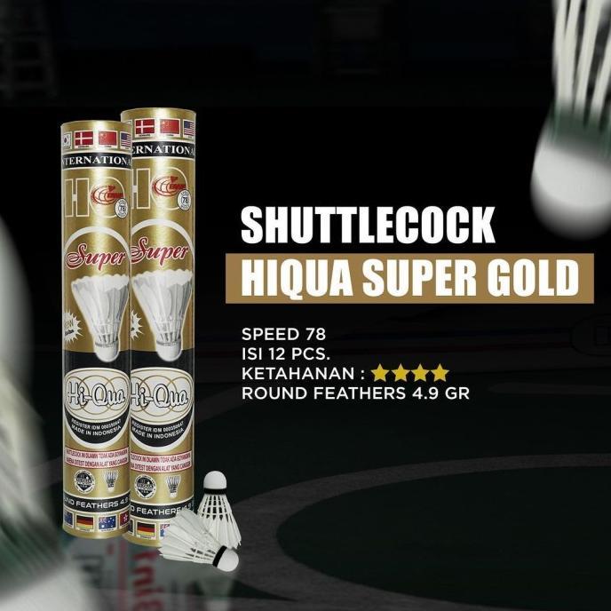 Fast Delivery Hi-Qua Shuttlecock Badminton Bulutangkis Gold Silver Bwf Approved
